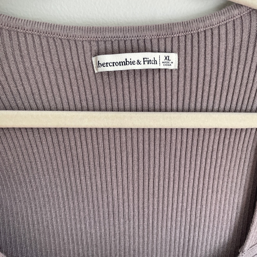 Abercrombie & Fitch Women’s Long Sleeve LuxeLoft Wrap Ribbed Bodysuit Size XL - Picture 4 of 8